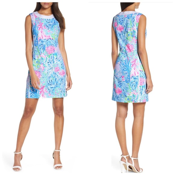 Lilly Pulitzer Mika Stretch Shift Dress Multi Sink - Picture 2 of 8